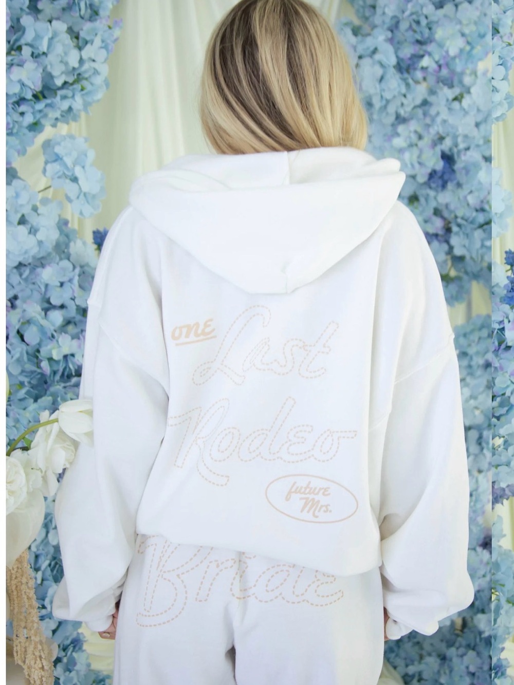 White 'Last Rodeo' Hooded Sweatshirt - Unbranded